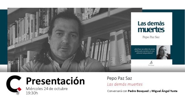 Pepo Paz presenta Las demás muertes, en Librería Cálamo